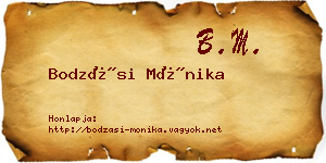 Bodzási Mónika névjegykártya