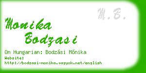 monika bodzasi business card