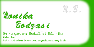 monika bodzasi business card